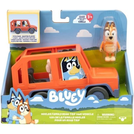 Voiture de Bluey - BLUEY - Véhicule familial avec figurine Chilli et