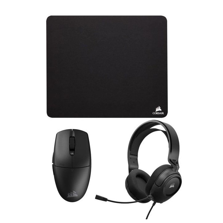 Ensemble Souris, tapis de souris et casque Corsair MM100 + M55-WIRELESS + HS35 V2 Stereo Ensemble Souris, tapis de souris et casque Corsair MM100 + M55-WIRELESS + HS35 V2 Stereo