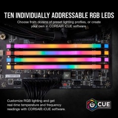 Mémoire RAM - CORSAIR - Vengeance RGB Pro DDR4 - 32GB 2x16GB DIMM - 3