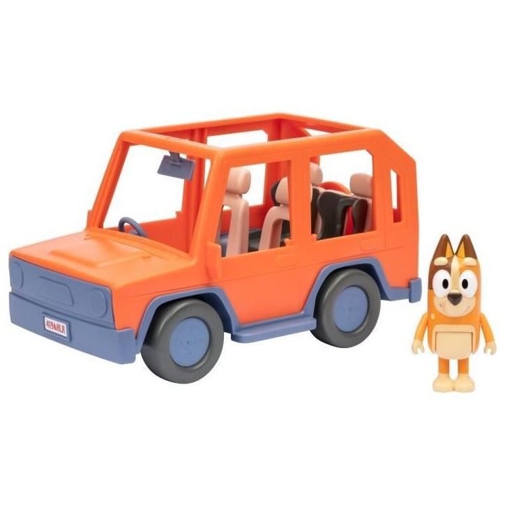 Voiture de Bluey - BLUEY - Véhicule familial avec figurine Chilli et accessoires Voiture de Bluey - BLUEY - Véhicule familial avec figurine Chilli et accessoires