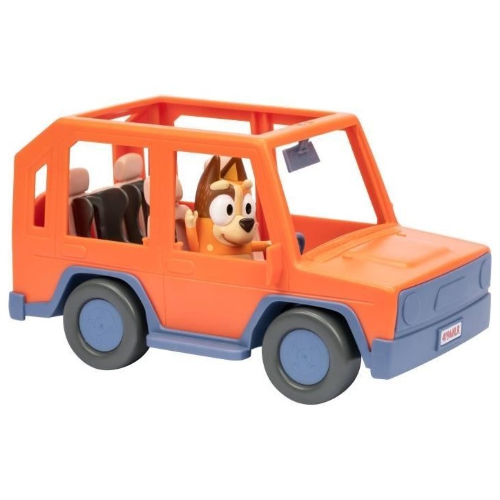Voiture de Bluey - BLUEY - Véhicule familial avec figurine Chilli et accessoires Voiture de Bluey - BLUEY - Véhicule familial avec figurine Chilli et accessoires