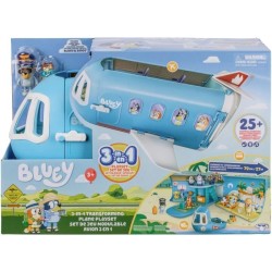 Avion de Bluey - BLUEY - Set de jeu transformable avec figurines et ac