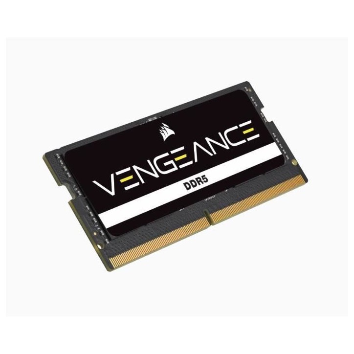 Mémoire RAM - CORSAIR - Vengeance DDR5 - 32 Go - 4800 MHz - SO-DIMM - 1,1V - Noir Mémoire RAM - CORSAIR - Vengeance DDR5 - 32 Go - 4800 MHz - SO-DIMM - 1,1V - Noir