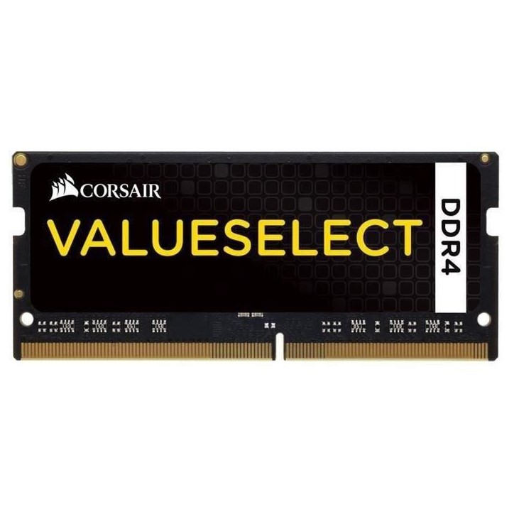 Mémoire RAM - CORSAIR - ValueSelect DDR4 - 8GB 1x8GB DIMM - 2133 MHz - 1.20V - Noir (CMSO8GX4M1A2133C) Mémoire RAM - CORSAIR - ValueSelect DDR4 - 8GB 1x8GB DIMM - 2133 MHz - 1.20V - Noir (CMSO8GX4M1A2133C)