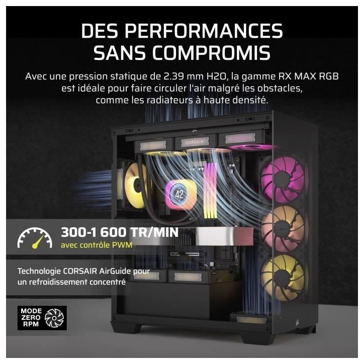 Refroidissement PC - CORSAIR - CO-9051036-WW - Kit de démarrage ventilateurs iCUE LINK RX140 RGB Max Dual Fan Refroidissement PC - CORSAIR - CO-9051036-WW - Kit de démarrage ventilateurs iCUE LINK RX140 RGB Max Dual Fan