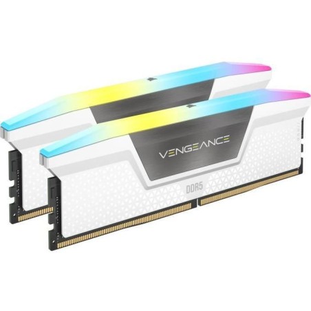 Mémoire RAM - CORSAIR - CMH32GX5M2B6000Z30W - 32 Go 2x 16 Go - VENGEANCE RGB DDR5 White Heatspreader - 6000MT/s - DIMM - CL 30