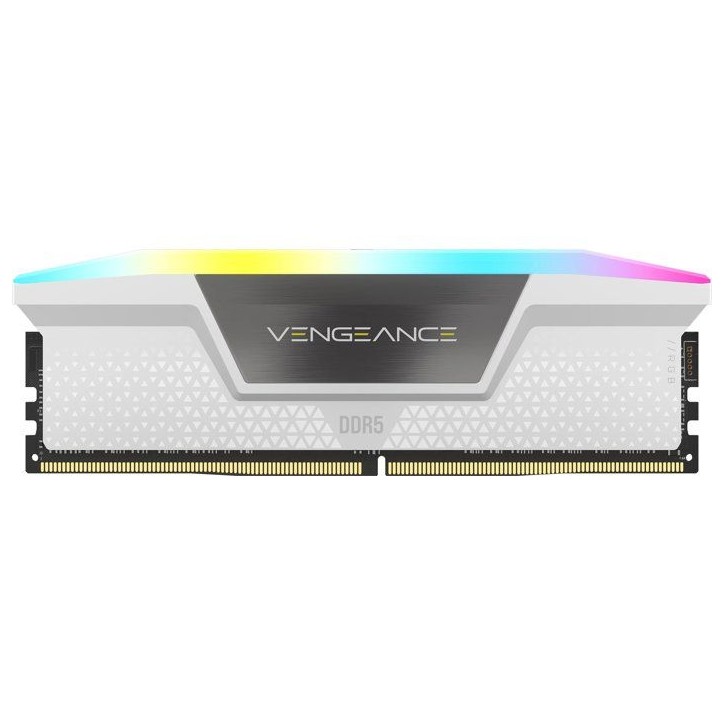 Mémoire RAM - CORSAIR - CMH32GX5M2B6000Z30W - 32 Go 2x 16 Go - VENGEANCE RGB DDR5 White Heatspreader - 6000MT/s - DIMM - CL 30