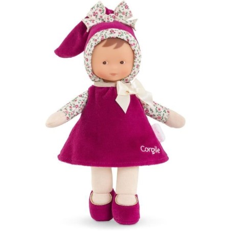 Doudou - COROLLE - Miss Rose Grenadine - 25 cm - senteur vanille - des