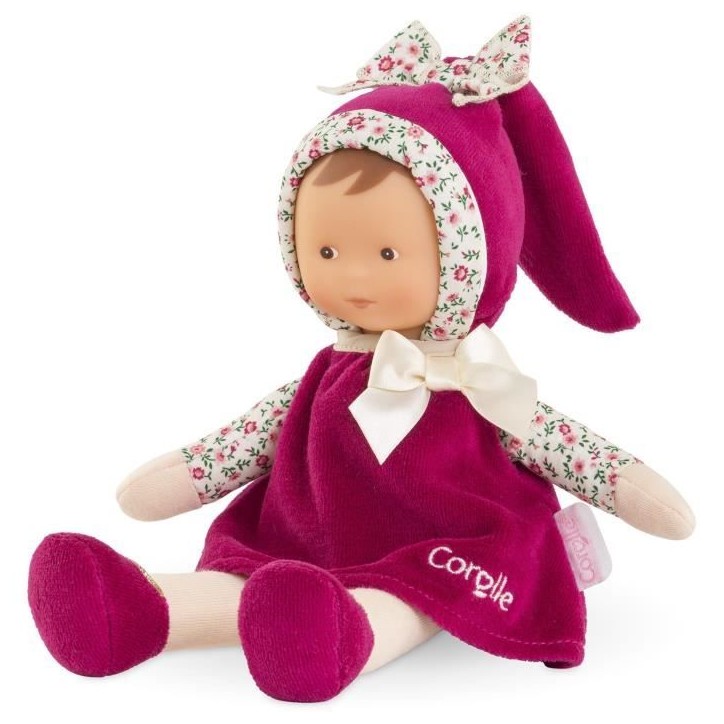 Doudou - COROLLE - Miss Rose Grenadine - 25 cm - senteur vanille - des la naissance Doudou - COROLLE - Miss Rose Grenadine - 25 cm - senteur vanille - des la naissance