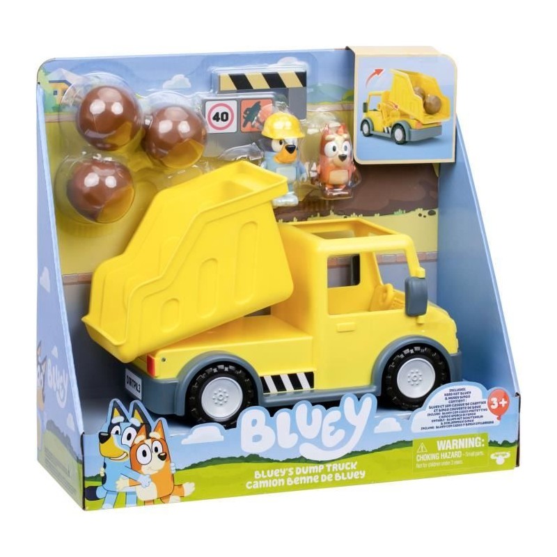 Camion benne - BLUEY - Bluey et Bingo - Figurines incluses - Accessoir Camion benne - BLUEY - Bluey et Bingo - Figurines incluses - Accessoir