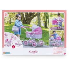 Accessoires poupons - COROLLE - Landau Floral - pour poupons 36 a 52 cm - des 3 ans