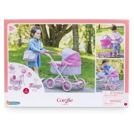 Accessoires poupons - COROLLE - Landau Floral - pour poupons 36 a 52 cm - des 3 ans