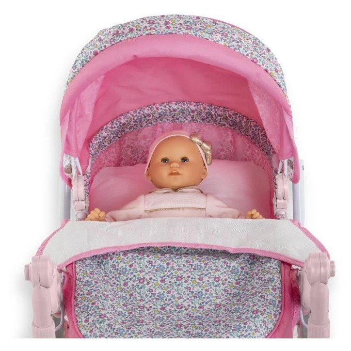 Accessoires poupons - COROLLE - Landau Floral - pour poupons 36 a 52 cm - des 3 ans