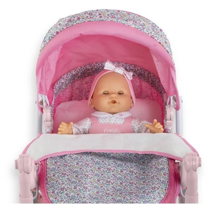 Accessoires poupons - COROLLE - Landau Floral - pour poupons 36 a 52 cm - des 3 ans