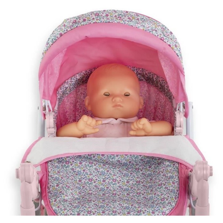 Accessoires poupons - COROLLE - Landau Floral - pour poupons 36 a 52 cm - des 3 ans