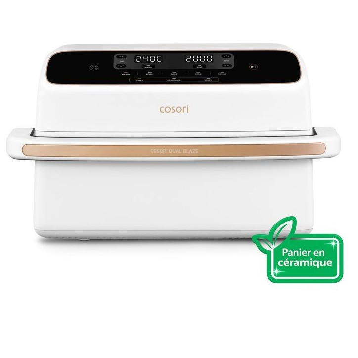 Friteuse sans huile COSORI - Air Fryer Dual Blaze Twinfry Compact - Capacité 8,6L - 2700 W - Blanc Friteuse sans huile COSORI - Air Fryer Dual Blaze Twinfry Compact - Capacité 8,6L - 2700 W - Blanc