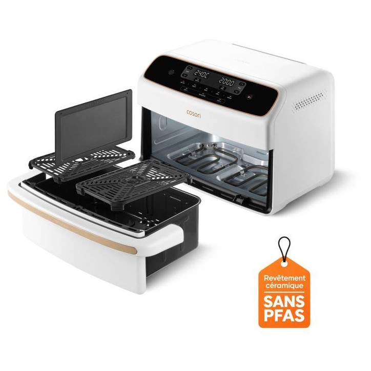Friteuse sans huile COSORI - Air Fryer Dual Blaze Twinfry Compact - Capacité 8,6L - 2700 W - Blanc Friteuse sans huile COSORI - Air Fryer Dual Blaze Twinfry Compact - Capacité 8,6L - 2700 W - Blanc