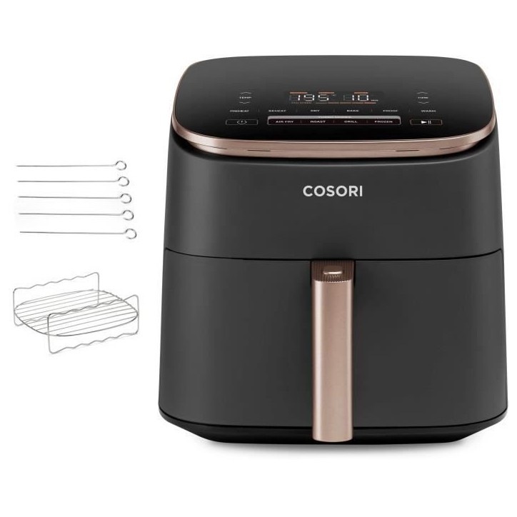 Friteuse sans huile COSORI - Turbo Blaze Chef Edition - Capacité 6L - 6 programmes - 1725W - Noir