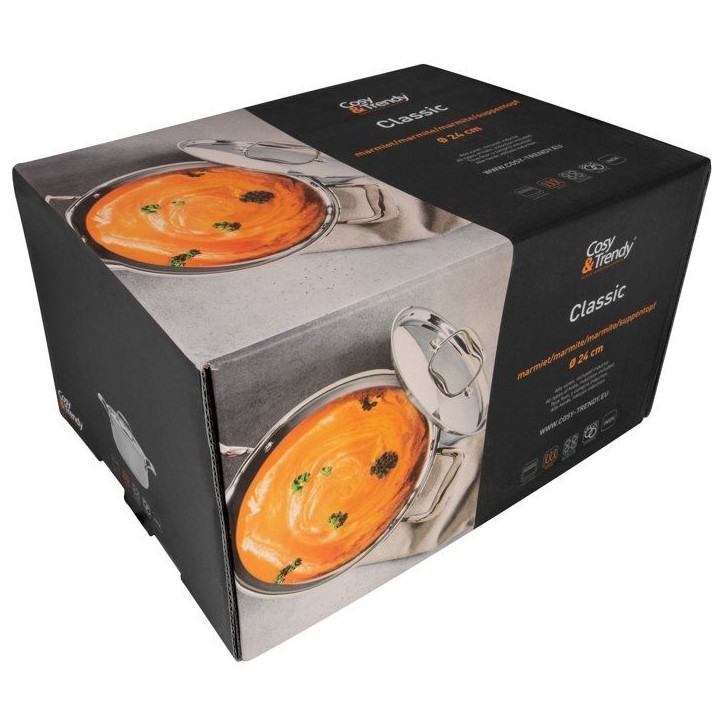 Marmite - COSY & TRENDY - CLASSIC - Acier inoxydable - Ø24 cm - 7,14 L - Tous feux dont induction Marmite - COSY & TRENDY - CLASSIC - Acier inoxydable - Ø24 cm - 7,14 L - Tous feux dont induction