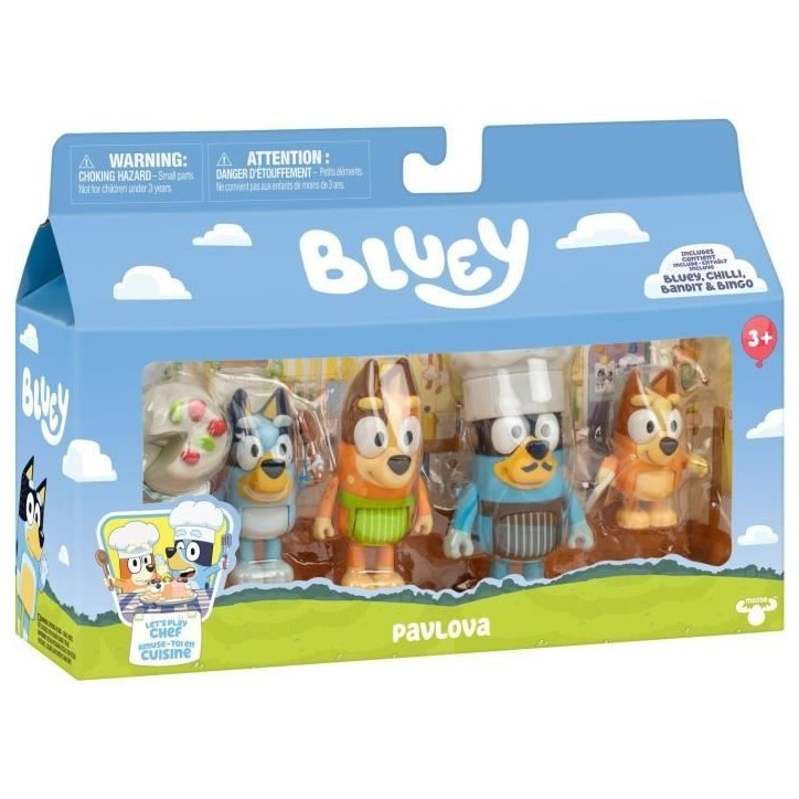 Pack de 4 figurines - BLUEY - La famille en cuisine Pack de 4 figurines - BLUEY - La famille en cuisine