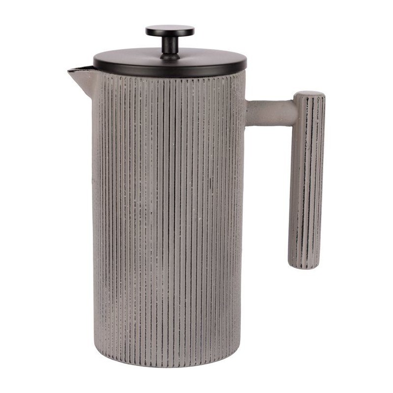 Cafetiere a piston - COSY & TRENDY - Fonte gris clair - Filtration man