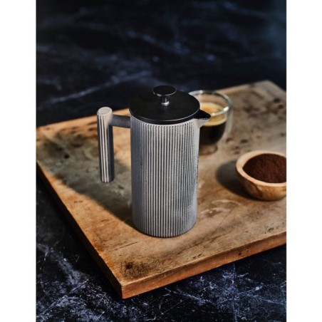 Cafetiere a piston - COSY & TRENDY - Fonte gris clair - Filtration manuelle - 9x20 cm