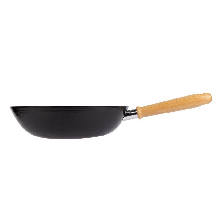 Wok - COSY & TRENDY - Fusion 30 cm - Acier carbone - Tous feux - Base plate