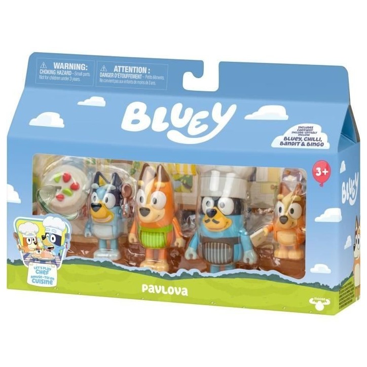 Pack de 4 figurines - BLUEY - La famille en cuisine Pack de 4 figurines - BLUEY - La famille en cuisine