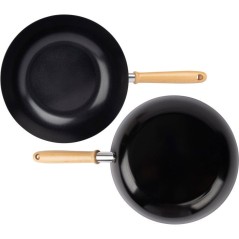 Wok - COSY & TRENDY - Fusion 30 cm - Acier carbone - Tous feux - Base
