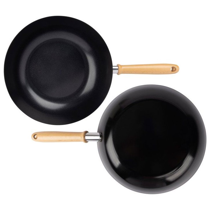 Wok - COSY & TRENDY - Fusion 30 cm - Acier carbone - Tous feux - Base plate