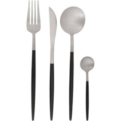 Couverts - COSY & TRENDY - Julia 16 pcs - Noir - Inox 18/0 - Moderne
