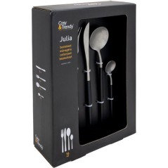 Couverts - COSY & TRENDY - Julia 16 pcs - Noir - Inox 18/0 - Moderne