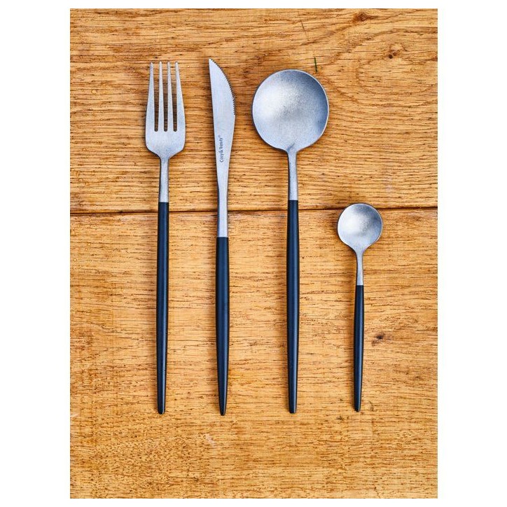 Couverts - COSY & TRENDY - Julia 16 pcs - Noir - Inox 18/0 - Moderne