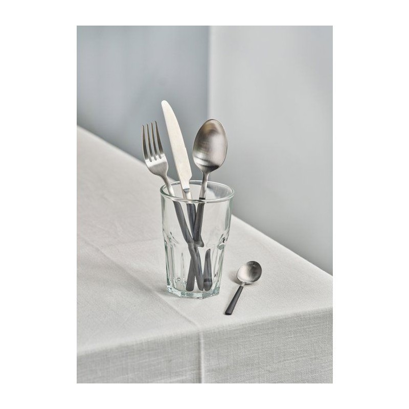 Couverts - COSY & TRENDY - Olivia 16 pcs - Noir brossé - Inox - Tenda