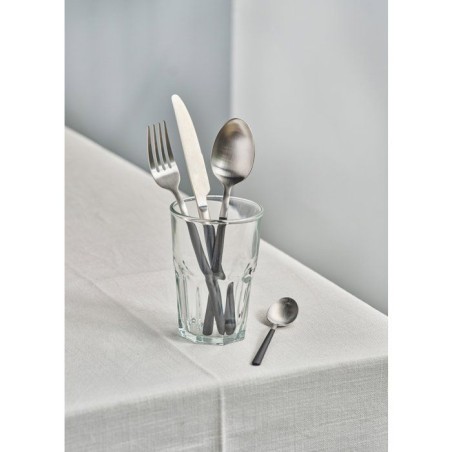 Couverts - COSY & TRENDY - Olivia 16 pcs - Noir brossé - Inox - Tenda