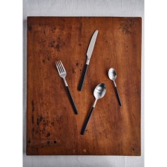 Couverts - COSY & TRENDY - Olivia 16 pcs - Noir brossé - Inox - Tenda