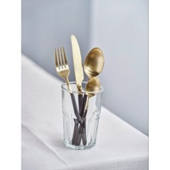 Couverts - COSY & TRENDY - Olivia 16 pcs - Champagne/Noir - Design él