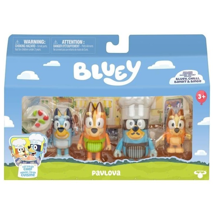 Pack de 4 figurines - BLUEY - La famille en cuisine Pack de 4 figurines - BLUEY - La famille en cuisine