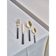Couverts - COSY & TRENDY - Olivia 16 pcs - Champagne/Noir - Design él