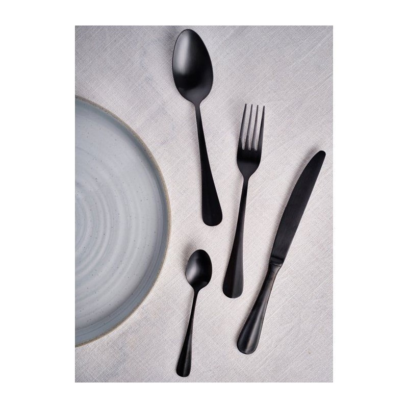 Couverts - COSY & TRENDY - Eva 24 pcs - Noir mat - Inox - Moderne