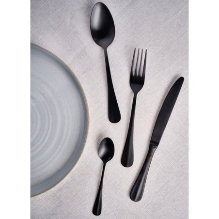 Couverts - COSY & TRENDY - Eva 24 pcs - Noir mat - Inox - Moderne