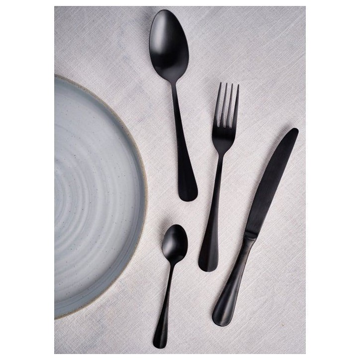 Couverts - COSY & TRENDY - Eva 24 pcs - Noir mat - Inox - Moderne