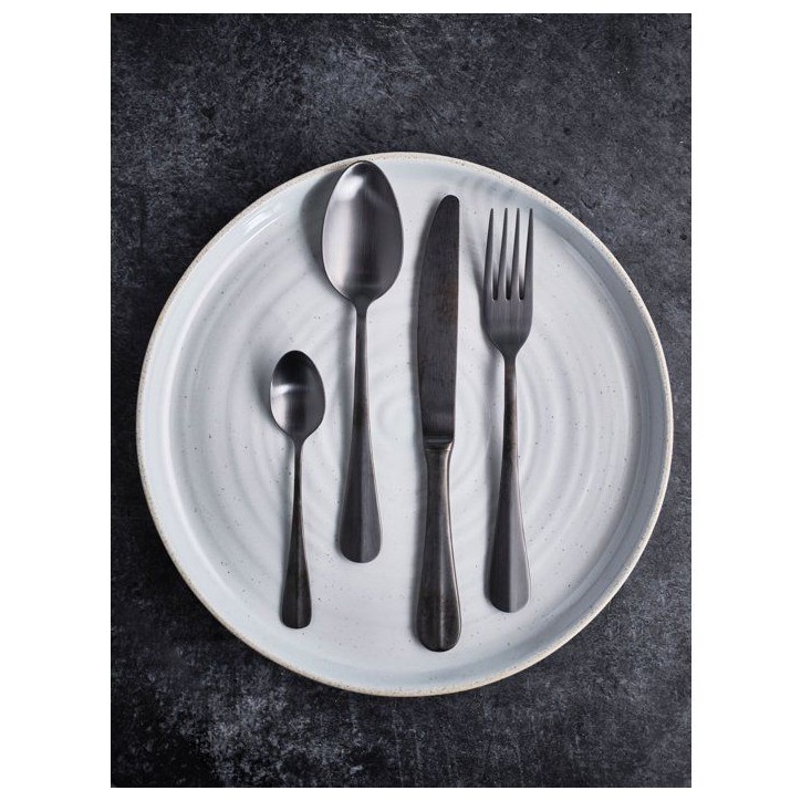 Couverts - COSY & TRENDY - Eva 24 pcs - Noir mat - Inox - Moderne