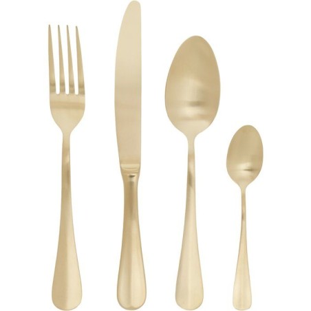 Couverts - COSY & TRENDY - Eva 24 pcs - Champagne mat - Inox 18/0 - Service complet