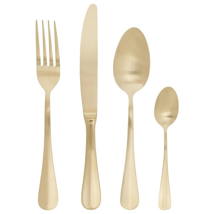 Couverts - COSY & TRENDY - Eva 24 pcs - Champagne mat - Inox 18/0 - Service complet Couverts - COSY & TRENDY - Eva 24 pcs - Champagne mat - Inox 18/0 - Service complet