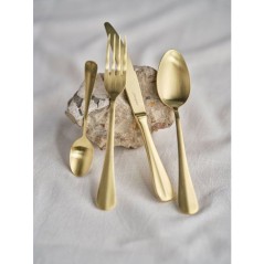 Couverts - COSY & TRENDY - Eva 24 pcs - Champagne mat - Inox 18/0 - Se