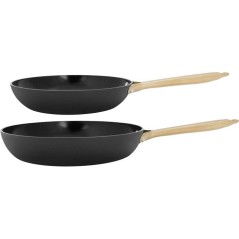 Poeles - COSY & TRENDY - Elegance Set 2 - 24+28 cm - Noir - Aluminium