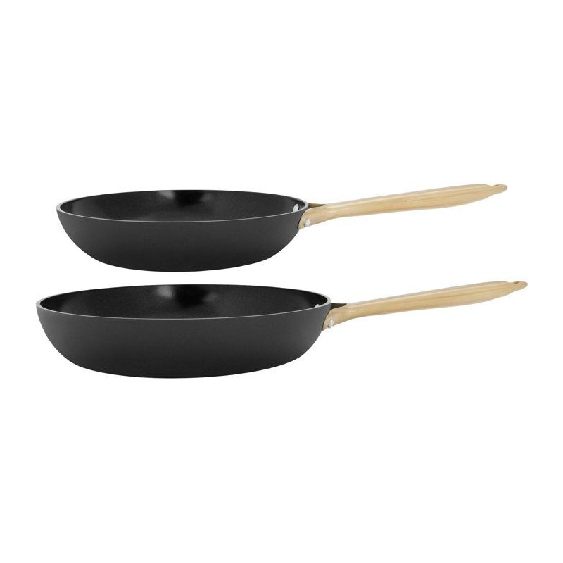 Poeles - COSY & TRENDY - Elegance Set 2 - 24+28 cm - Noir - Aluminium