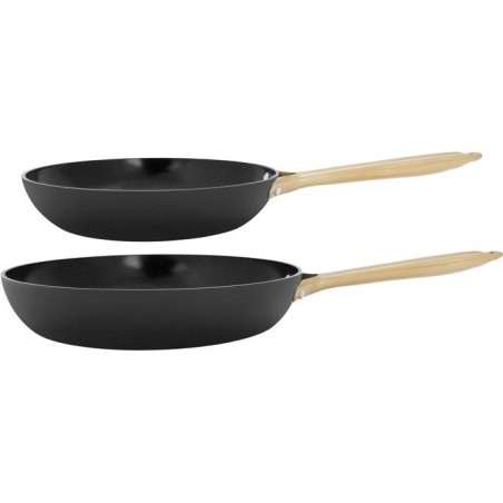 Poeles - COSY & TRENDY - Elegance Set 2 - 24+28 cm - Noir - Aluminium