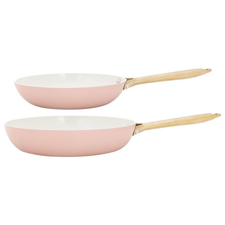 Poeles - COSY & TRENDY - Elegance Set 2 - 24+28 cm - Rose - Antiadhésif céramique